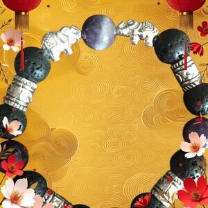 Genuine LavaStone Diffuser Bracelet Genuine Amethyst